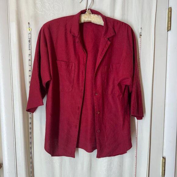 Vintage Cassidy Women's Linen Blend Button Down - Picture 4 of 10
